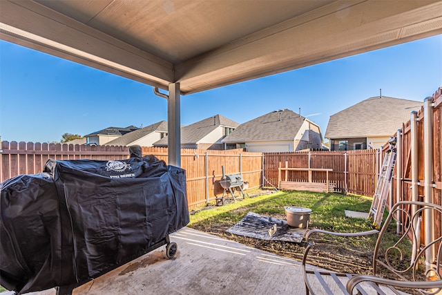 view of patio / terrace with area for grilling