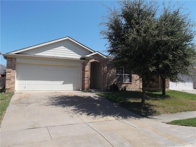 ranch-style home with a garage