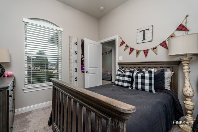 view of carpeted bedroom