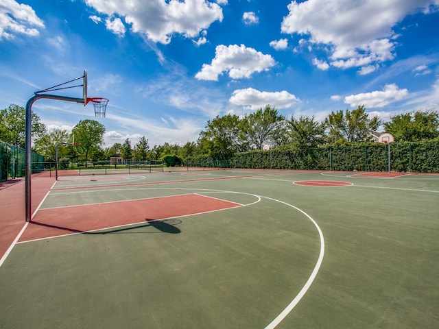 view of sport court with tennis court