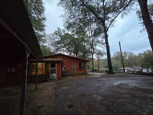 view of property exterior featuring central AC unit