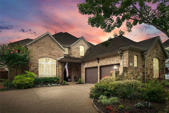 view of french country style house