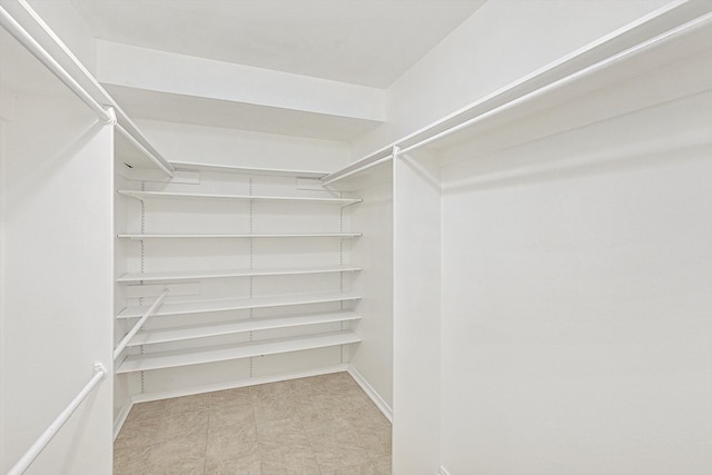 view of walk in closet