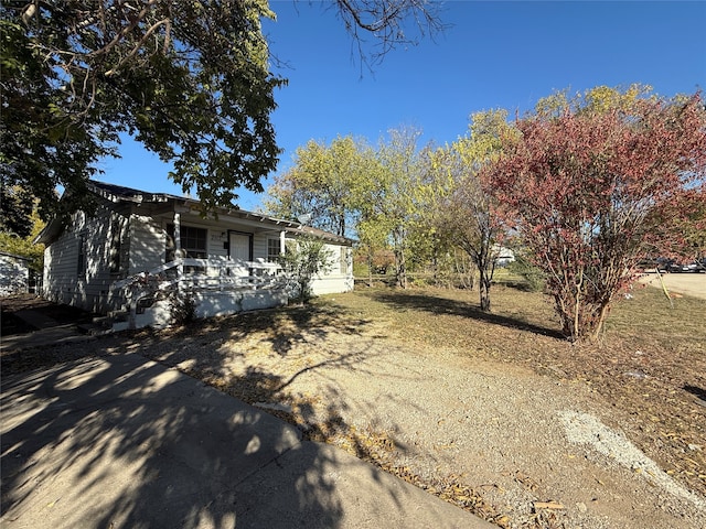 exterior space with a porch