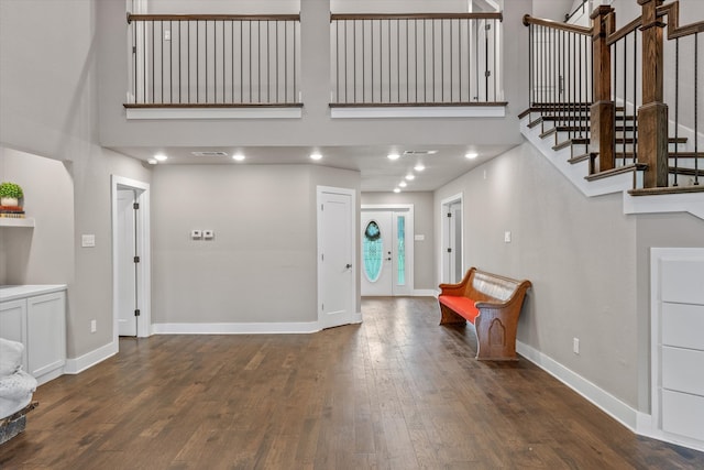 foyer featuring dark hardwood / wood-style flooring