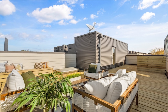 exterior space with an outdoor hangout area