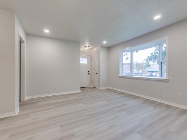 entryway with light wood-type flooring