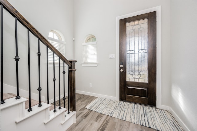 entryway featuring light hardwood / wood-style flooring