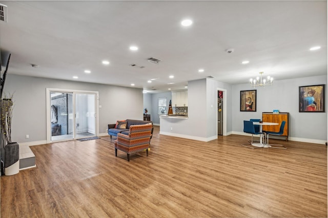 interior space with light hardwood / wood-style floors