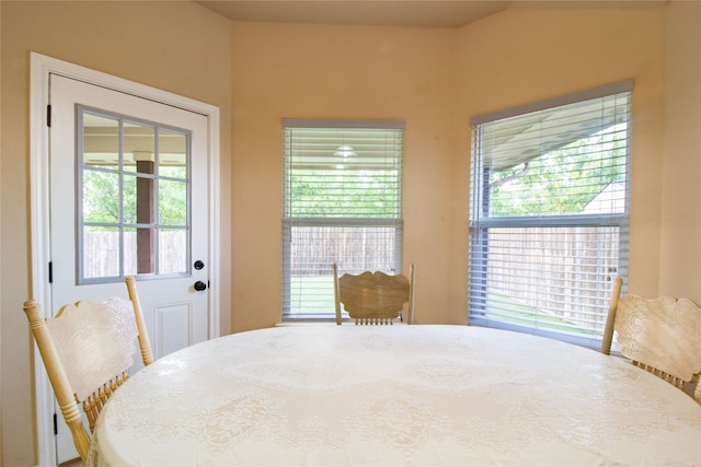 view of dining area