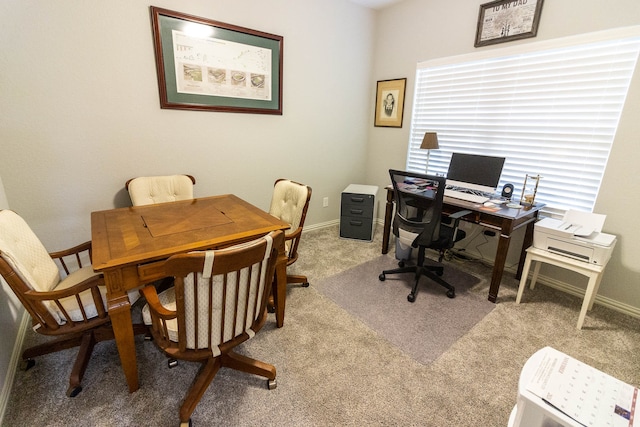 view of carpeted office