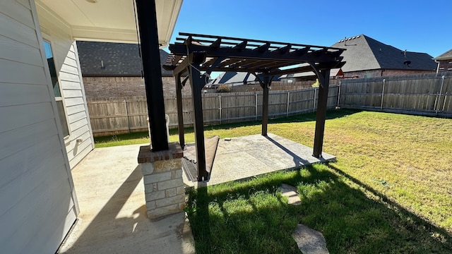 view of patio with a pergola