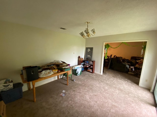 miscellaneous room featuring carpet