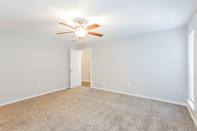 603 Lake Meadows Dr, Rockwall, TX 75087 - empty room featuring ceiling fan and light colored carpet