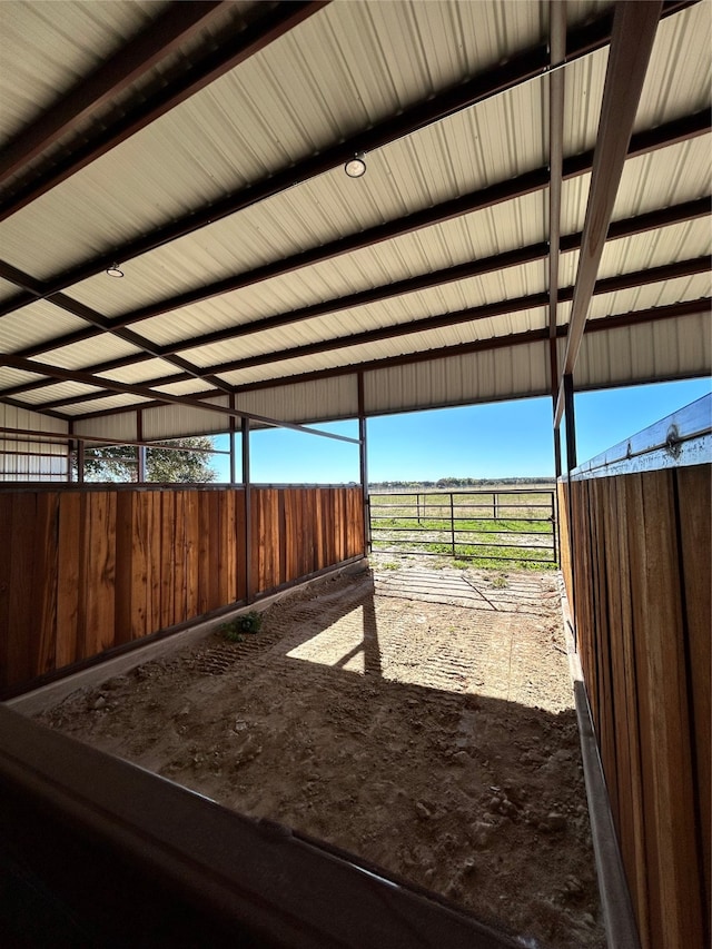 view of horse barn