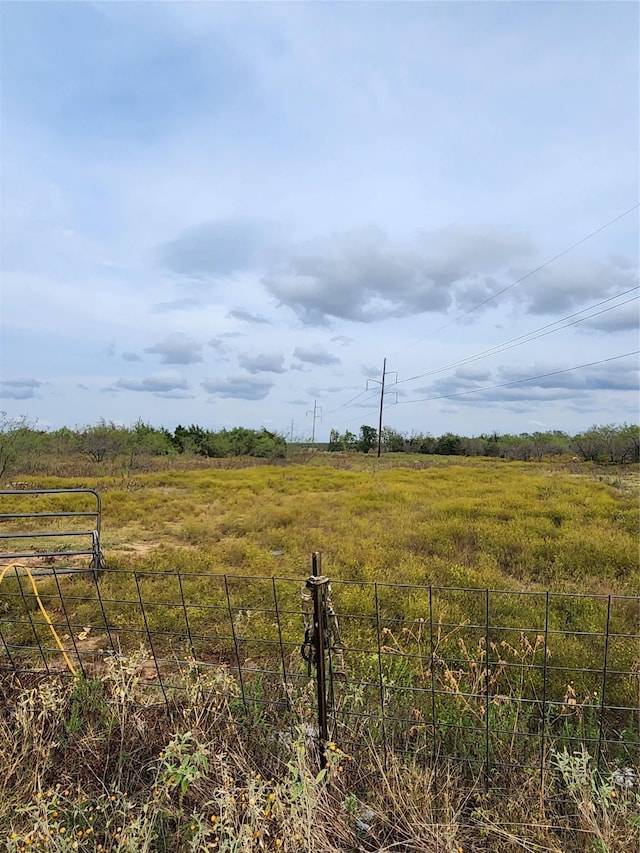 view of yard featuring a rural view