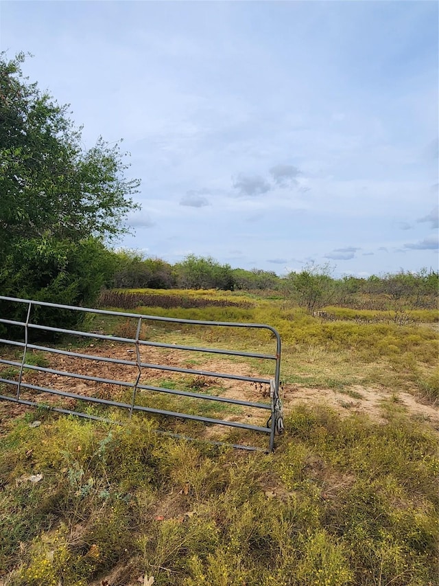 view of gate featuring a rural view