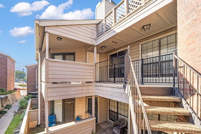 exterior space with a balcony