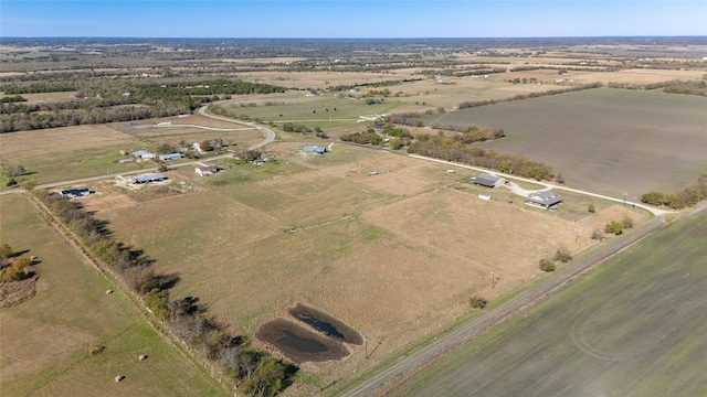 bird's eye view with a rural view