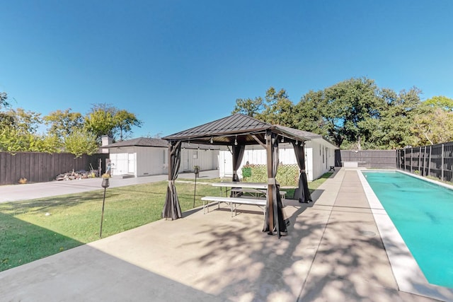 view of patio with a gazebo