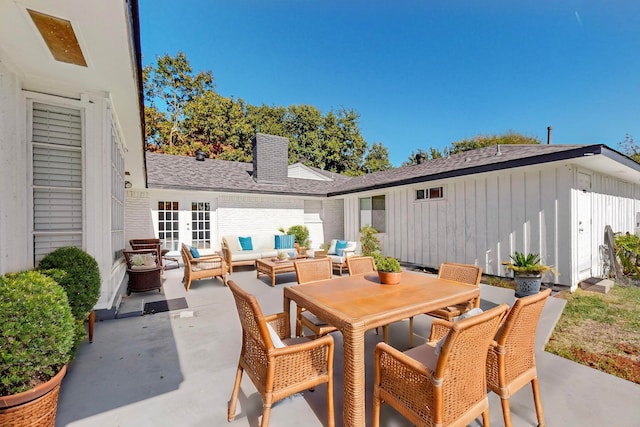 view of patio / terrace with an outdoor living space