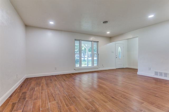 empty room featuring light wood-type flooring