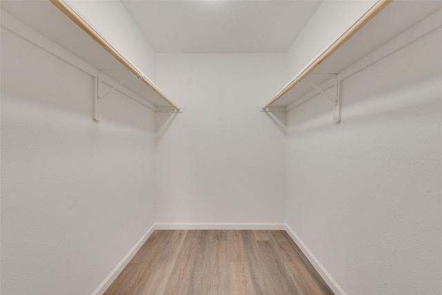 spacious closet with wood-type flooring