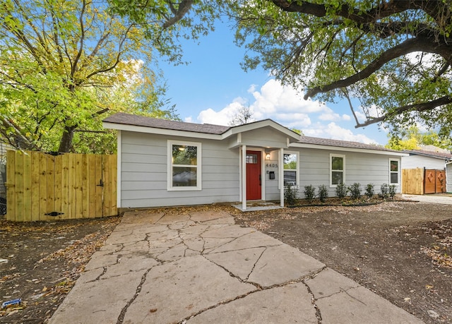 view of ranch-style home