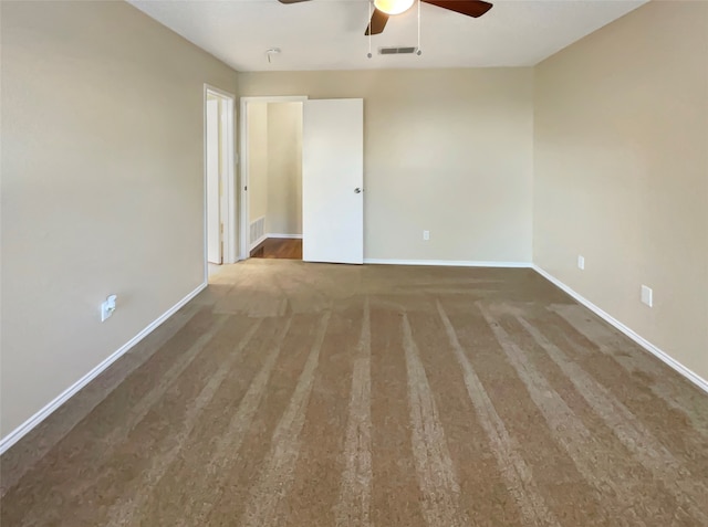 empty room with ceiling fan