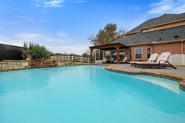 view of pool with a patio