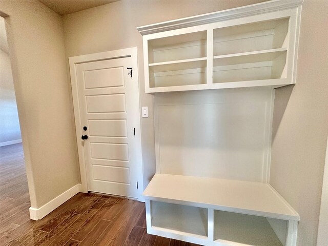 mudroom featuring light wood-type flooring