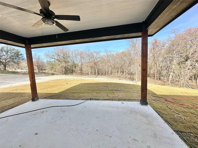 view of patio / terrace with ceiling fan