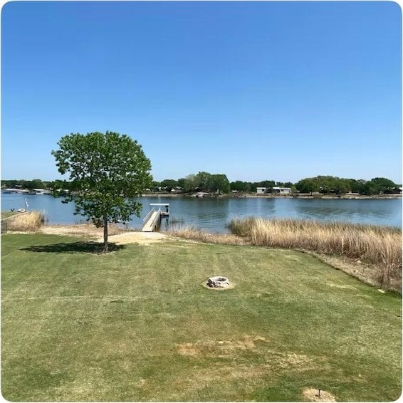 water view featuring a boat dock