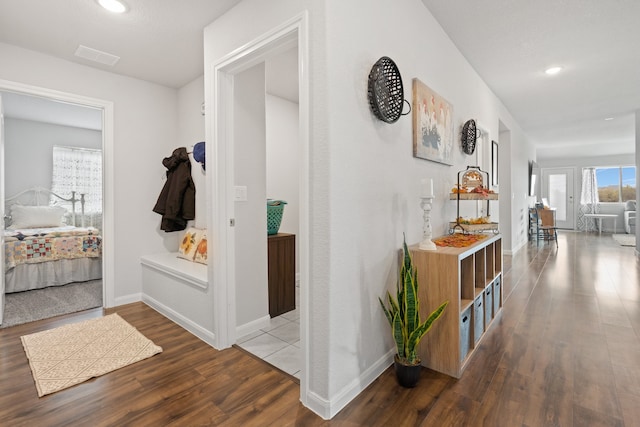 hall featuring hardwood / wood-style flooring