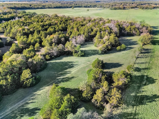 drone / aerial view with a rural view