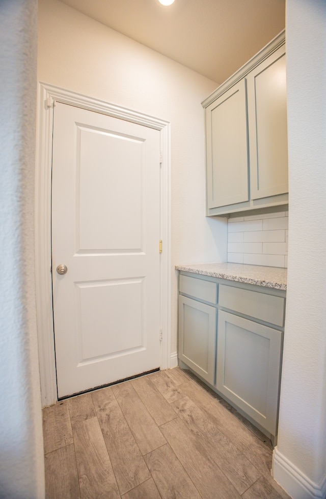 interior space featuring light hardwood / wood-style floors