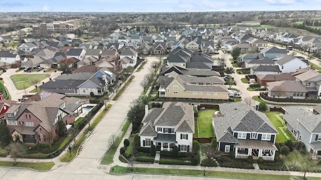 drone / aerial view with a residential view