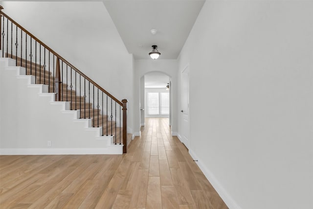 hallway featuring light hardwood / wood-style flooring