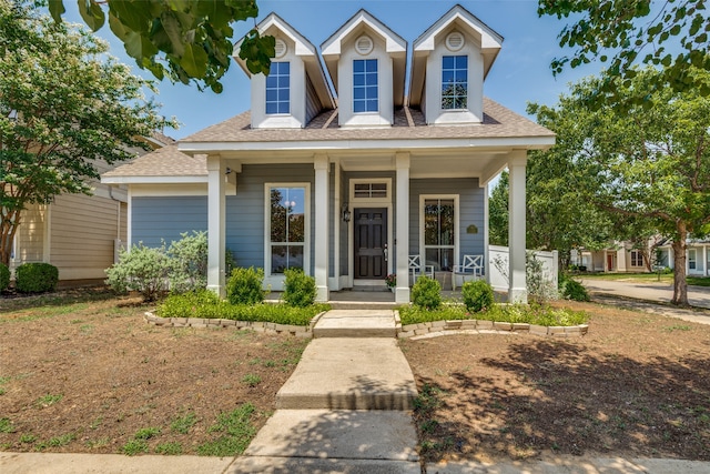 view of front of property with a porch