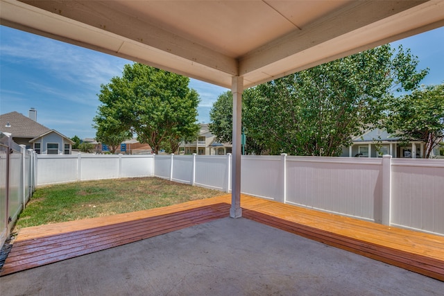 view of patio / terrace with a wooden deck