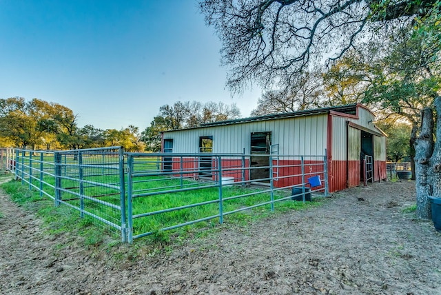 view of stable