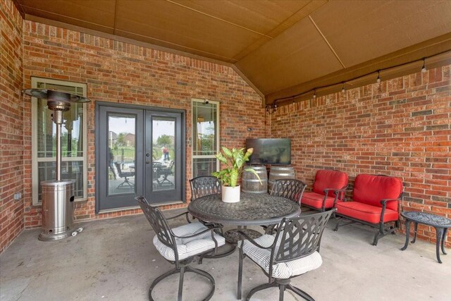 view of patio / terrace featuring french doors and an outdoor hangout area