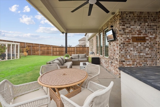 view of patio / terrace with outdoor lounge area