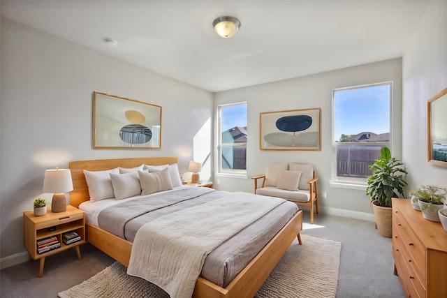 bedroom with carpet floors