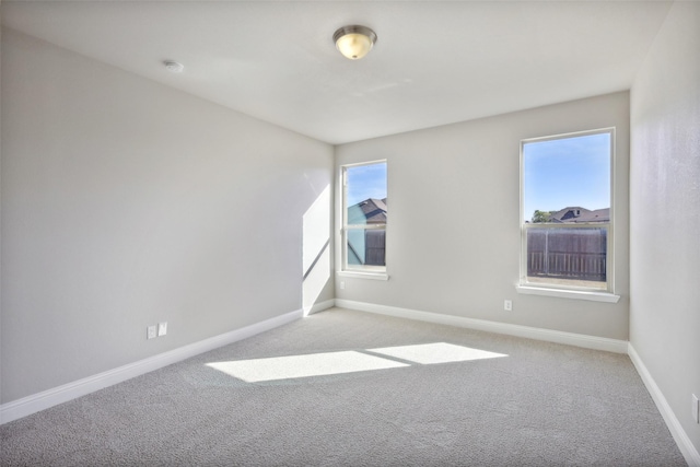 view of carpeted spare room