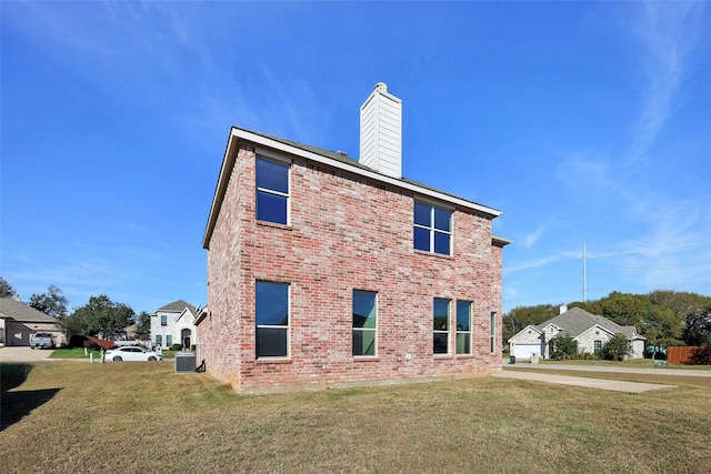 view of property exterior featuring a yard