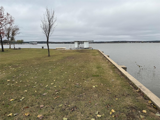 view of water feature featuring a boat dock