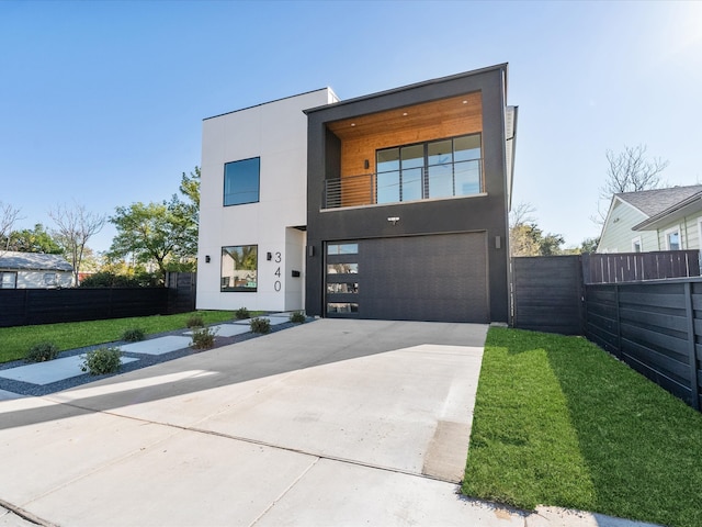 modern home with a garage