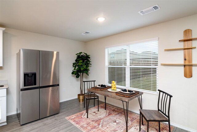 office featuring light hardwood / wood-style floors