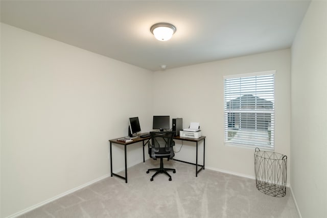 view of carpeted office